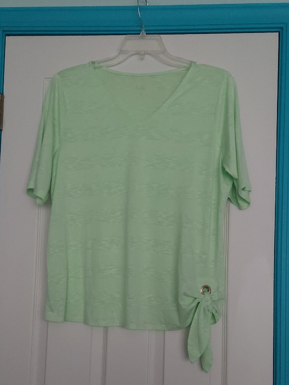 Belle By Kim Gravel Short Sleeve Knit Top